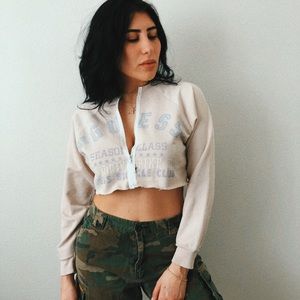 Vintage zip up guess sweatshirt